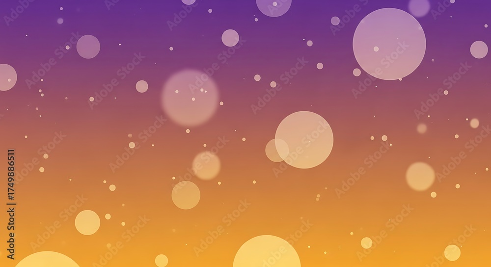Fototapeta premium Abstract gradient background with floating bokeh circles and speckles