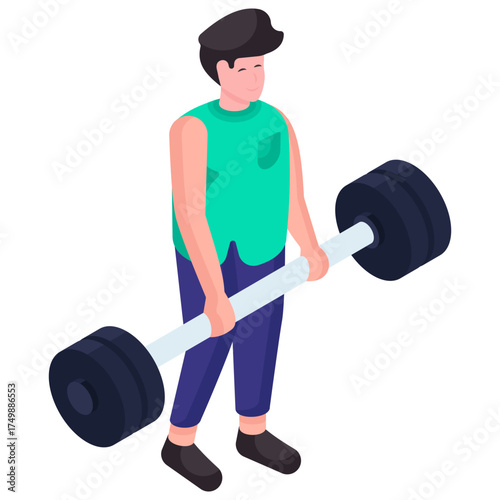 A trendy vector design of powerlifting 