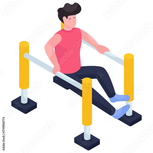 A unique design illustration of street exercise 