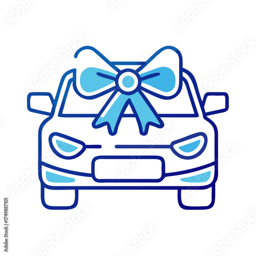 Gift car with bow symbolizing celebration and special occasions  