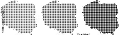 Poland vector map infographic polygon pattern shape.