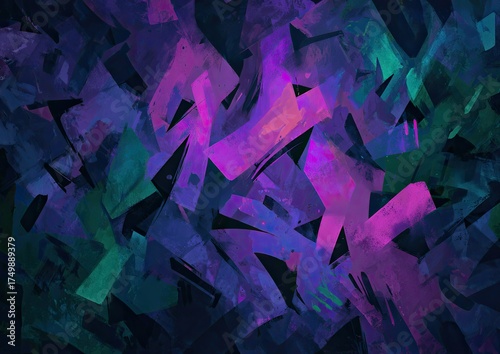 Abstract vibrant graffiti art