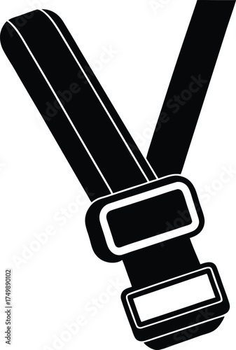 Seat Belt Silhouette Vector Available on EPS File