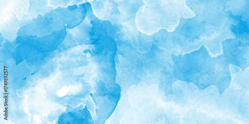 Abstract hand painted blue watercolor background, structure reference Image, blue wall marble wall light art texture violet paint, light blue and white soft flowing shapes create a delicate.