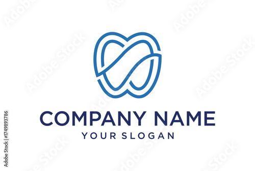 dental logo Abstract shape design vector