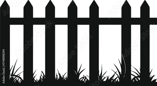 wooden fence isolated