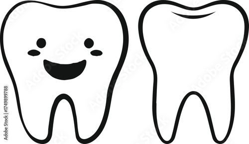 tooth on a white background