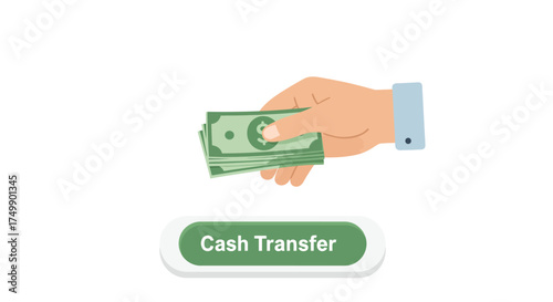 hand with money isolated