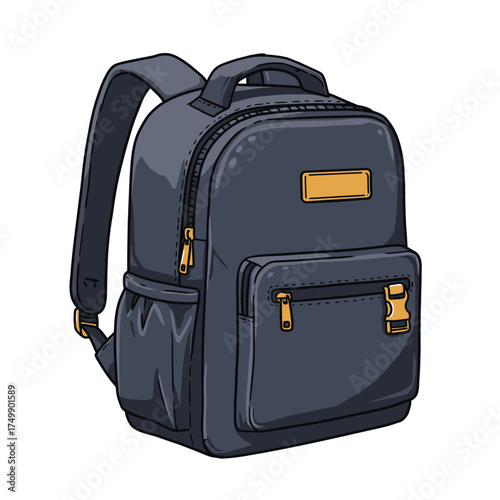 black bag isolated on white