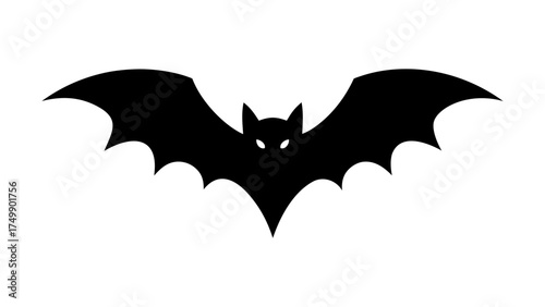 black bat wing Halloween vector art illustration