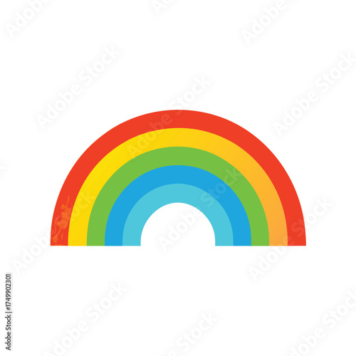 Minimal Rainbow Vector Art Smooth Gradient Design