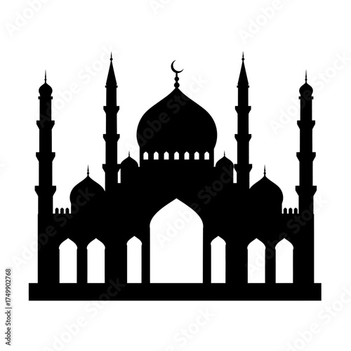 taj mahal vector illustration with white background