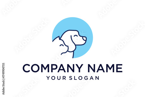 animal pet circle outline logo