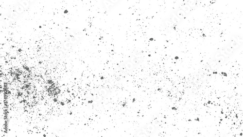 Gray speckles scattered across white background dots grunge