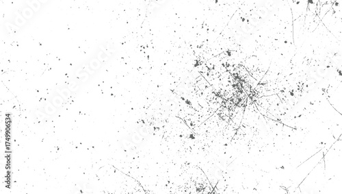 Gray speckles and scratches on white background texture grunge