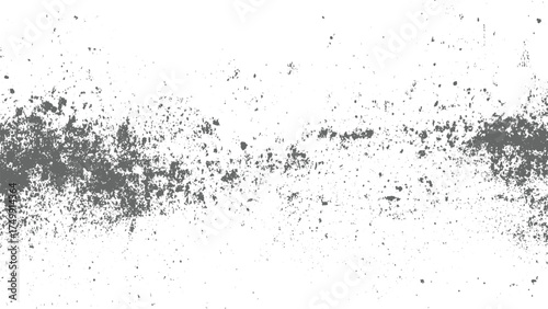 Gray dust particles scattered across white background vector