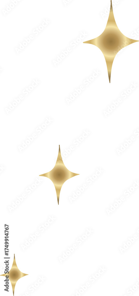 Obraz premium Three Golden Sparkles