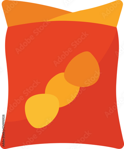 snack chips bag clip art on transparent background