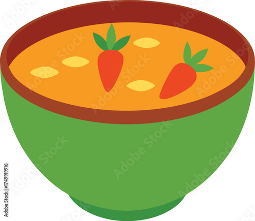 vegetable soup clip art on transparent background