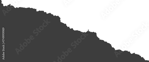 Torn piece of paper. Ripped edge of notebook page illustration. Textured shape for vintage border and headlines.