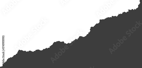 Torn piece of paper. Ripped edge of notebook page illustration. Textured shape for vintage border and headlines.