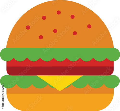veggie burger clip art on transparent background