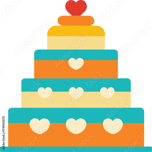 wedding cake clip art on transparent background