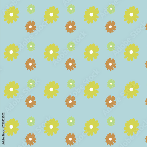 Seamless flower pattern design . Floral print for fabric