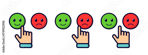 Rating of customer service satisfaction. Feedback concept. Quality control