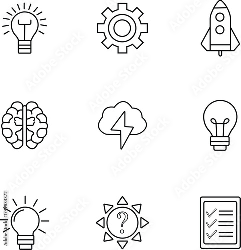 School and Art Supplies Icons Set