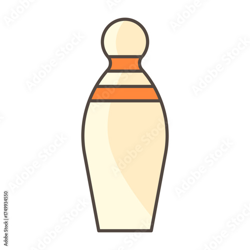 Classic Bowling Pin Isolated on White Background