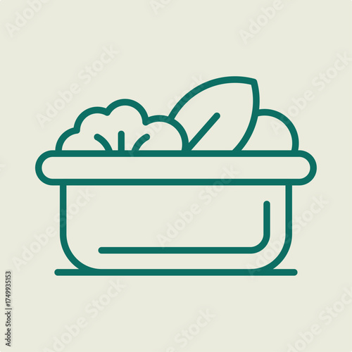 Salad trendy artwork design useful creative vector Illustration flawless colorful background