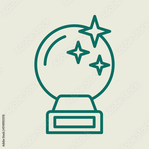 Crystal Ball trendy artwork design useful creative vector Illustration flawless colorful background