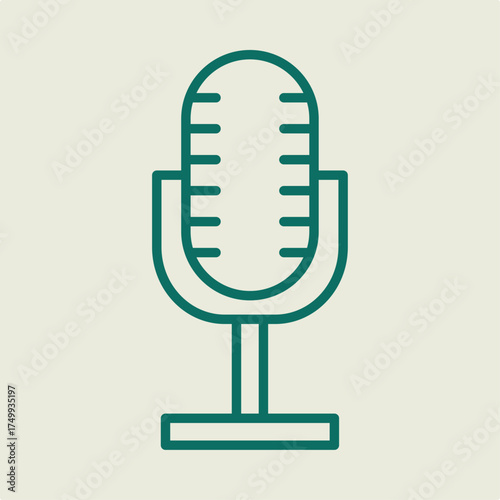 Microphone trendy artwork design useful creative vector Illustration flawless colorful background