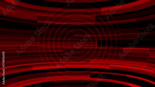 Abstract Digital world news background animation. 3D World News Background animation, Red color animated with radio waves. High-quality stock footage of news background. 4k video. 