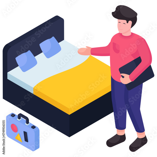 Premium download illustration of bed
