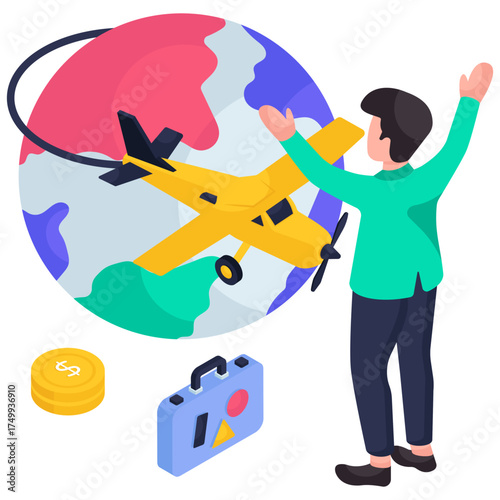 Premium download illustration of world tour 