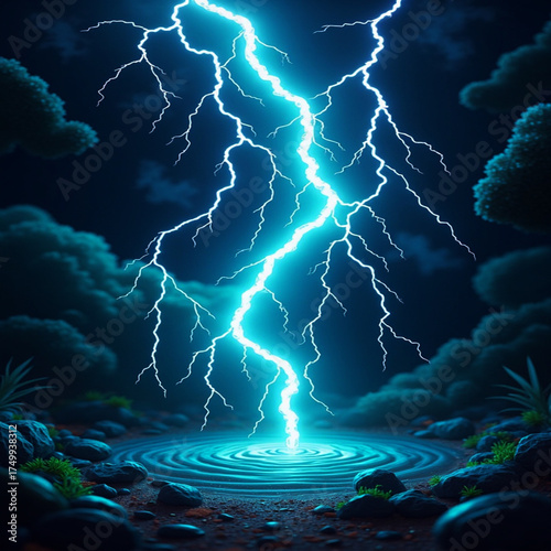 lightning, dramatic sky, powerful energy, nature 