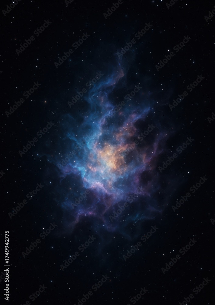 Obraz premium Vibrant cosmic nebula wallpaper