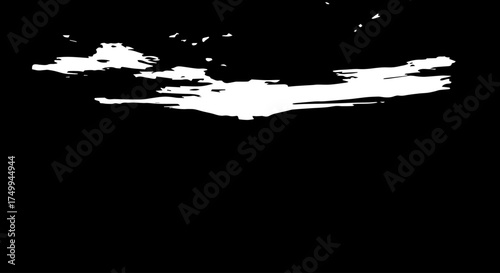 Abstract White Brushstroke Clouds Against a Dark, Textured Background.