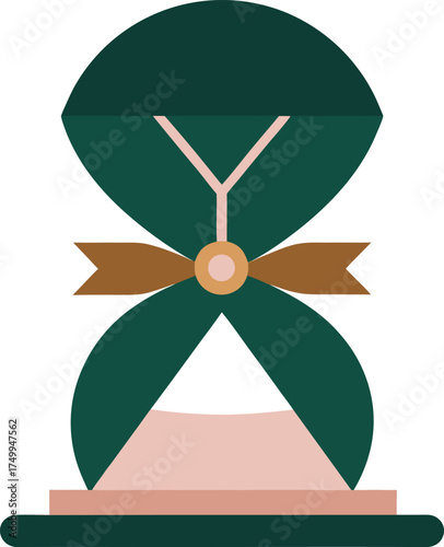 Abstract Geometric Hourglass Symbol Design Time Measurement Icon Flat Graphic Element Minimalist