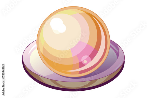 Pearl in Shell Illustration – Ocean Jewel, Treasure, Sea Life, and Marine Nature Design
