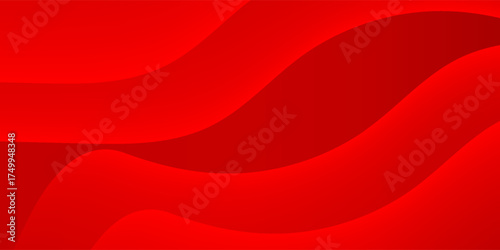 Abstract red and gold ribbons background. Used to decorate advertisements, publications, Modern trendy design in Vector Illustration