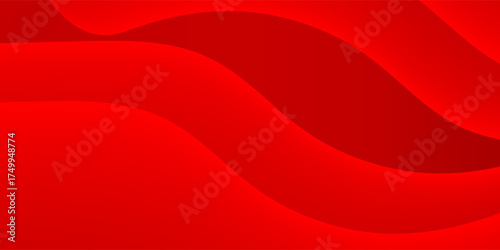 Abstract red and gold ribbons background. Used to decorate advertisements, publications, fluid design