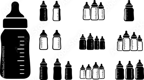 Baby Milk Bottle Silhouette, Baby Milk Bottle, Milk Bottle, Milk Bottle Silhouette, Toddler Milk Bottle, Toddler Milk Bottle Silhouette 