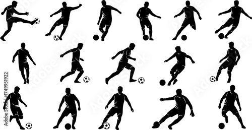 Futsal players silhouette, Futsal players, Futsal football players silhouette, Football players, Futsal, Players silhouette 
