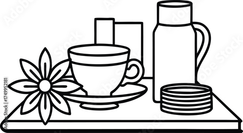 set of different kinds of drinks