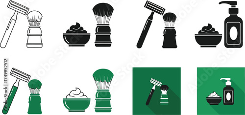 Find the best shaving kit vector illustration for your next project