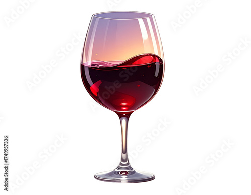 Glass of red wine PNG