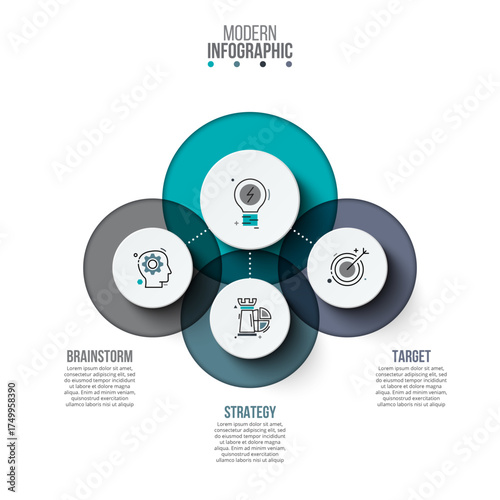 Business Infographic Set — Success Finance and Data Visualization Concepts